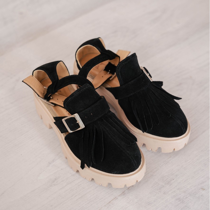 *Pantofi - Amur - Black DUO